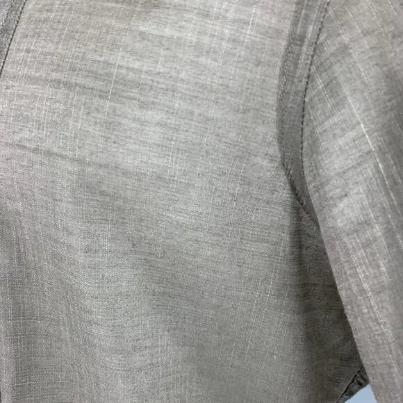 CoSTUME NATIONAL Size M Taupe Cotton Blend Tuxedo Long Sleeve Shirt